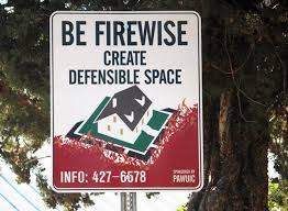 Image result for create defensible space signs